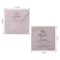 Dusty Pink Floral Corner Wedding Invitation