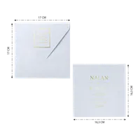 Gold Frame Minimalist Wedding Invitation