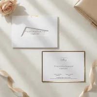 White Embossed Window Wedding Invitation