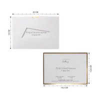 White Embossed Window Wedding Invitation