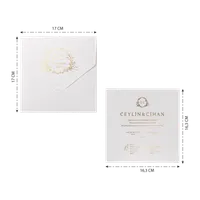 White Gold Botanical Wreath Wedding Invitation