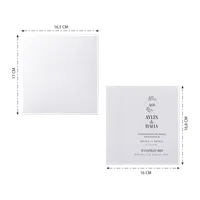 White Embossed Diagonal Stripe Wedding Invitation