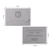 Mauve Ornate Frame Simple Border Wedding Invitation