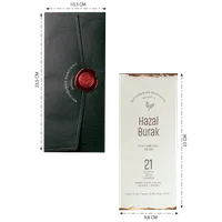 Green Red Wax Seal Gold Torn Edge Wedding Invitation