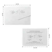 White Elegant Script Calligraphy Wedding Invitation