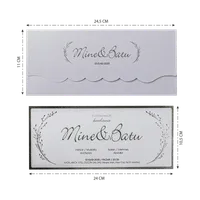 Lavender Scalloped Edge Botanical Wreath Wedding Invitation