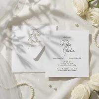 Elegant Gold Script Wedding Invitation