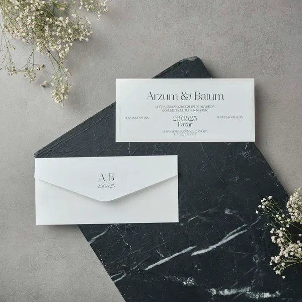 Contemporary Serif Wedding Invitation