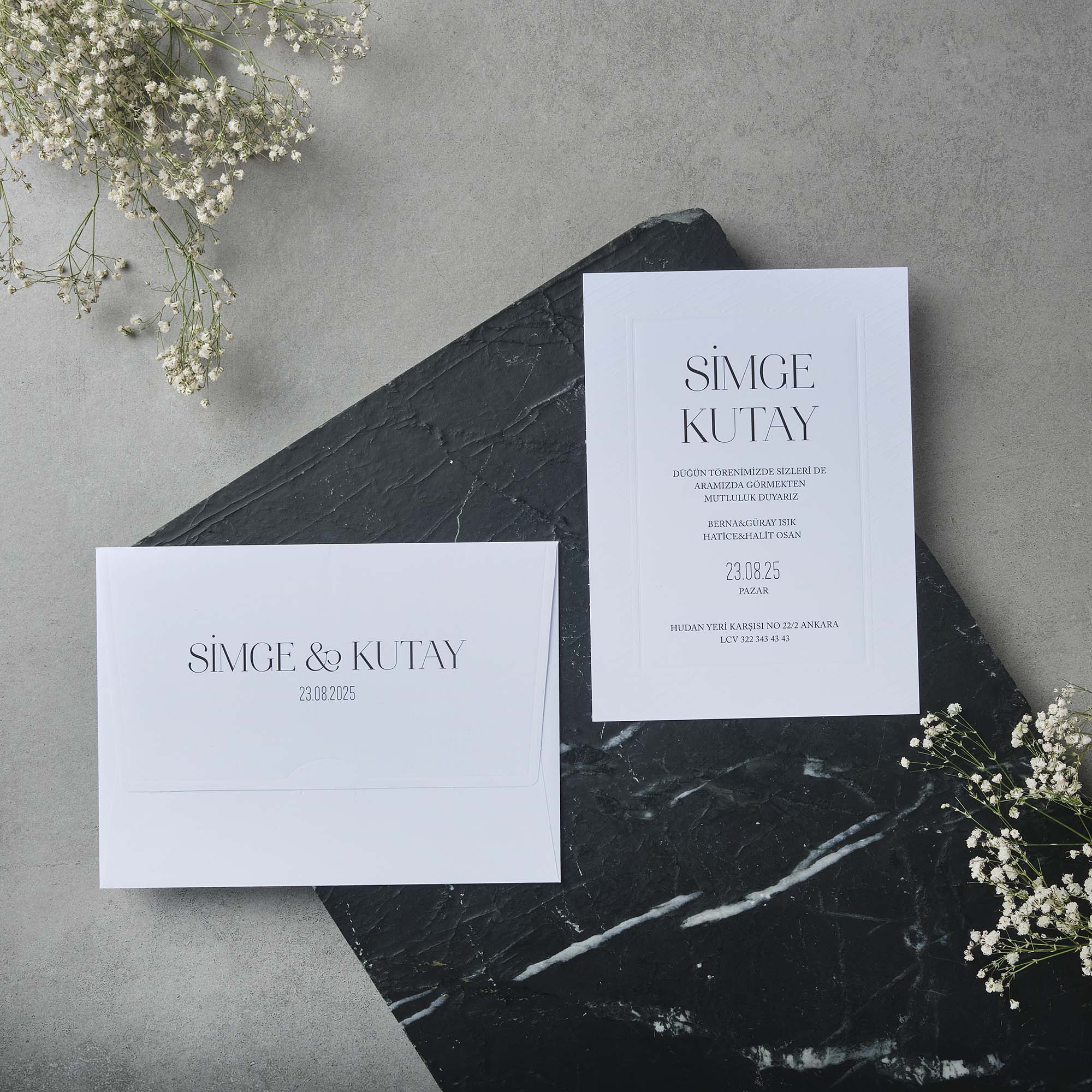 Classic Minimalist Serif Wedding Invitation