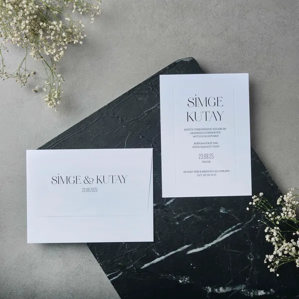 Classic Minimalist Serif Wedding Invitation