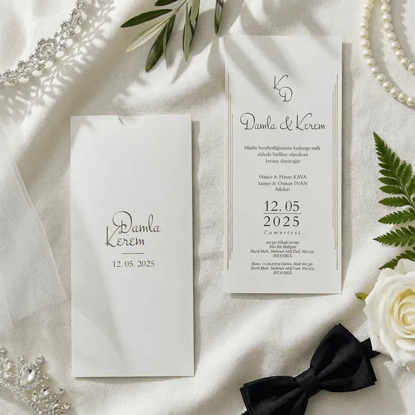 Gold Script Calligraphy Wedding Invitation