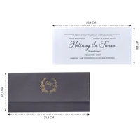 Elegant Script with Gold Wreath Box Set