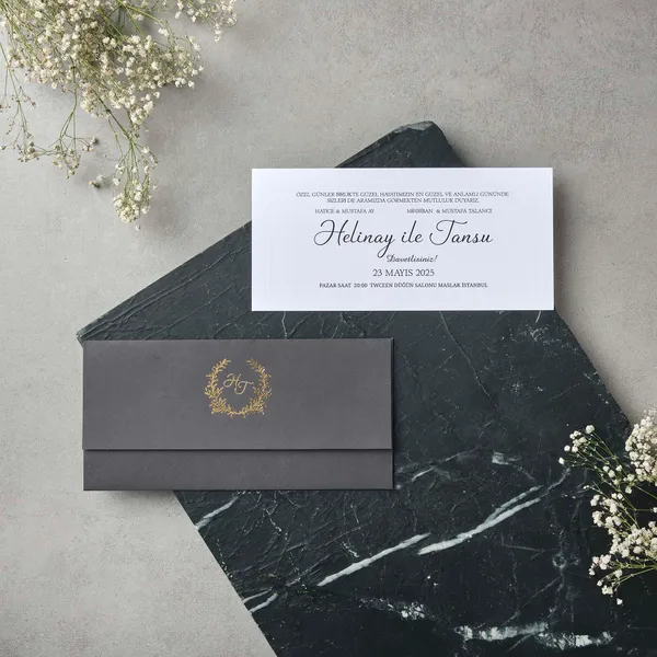 Elegant Script with Gold Wreath Box Set