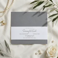 Modern Gray Box Wedding Invitation with Script