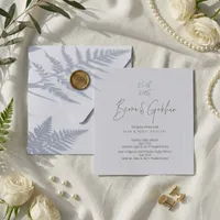 Script Calligraphy Wedding Invitation with Gold Seal