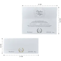 Horizontal Laurel Wreath Wedding Invitation Set