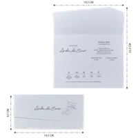 Gatefold Wedding Invitation with Rose Illustration