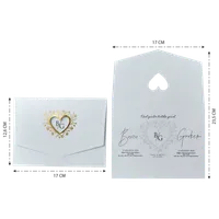 Heart Wreath Monogram Wedding Invitation