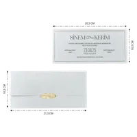 Gold Border Frame Wedding Invitation with Eye Motif
