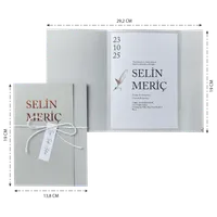 Gatefold Wedding Invitation with Ribbon and Tag