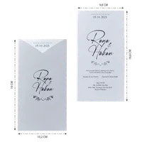 Script Wedding Invitation with Botanical Laurel Accent