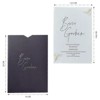 Charcoal Envelope Wedding Invitation with Gold Script