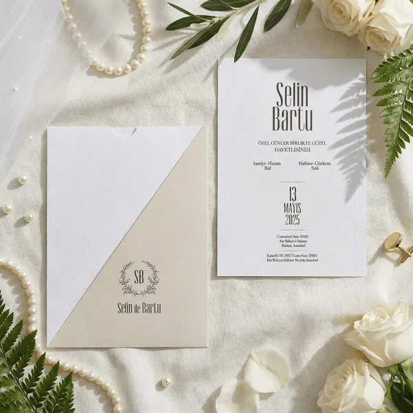 Geometric Color Block Wedding Invitation