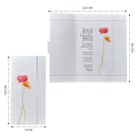 Gatefold Wedding Invitation with Watercolor Poppies