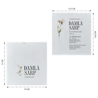 Horizontal Wedding Invitation with Watercolor Wildflower