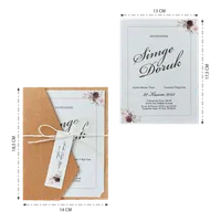 Kraft Envelope Wedding Invitation with Watercolor Florals