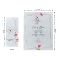 Watercolor Wash Wedding Invitation with Wildflower Frame