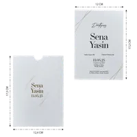 Minimalist Wedding Invitation with Diagonal Gold Line Accent