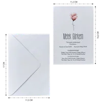 Pink Rose Minimal Wedding Invitation