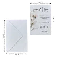 Watercolor Floral Script Wedding Invitation