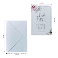 Corner Floral Framed Wedding Invitation