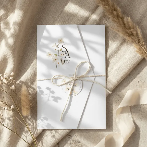 Rustic Twine-Tied Wedding Invitation Suite