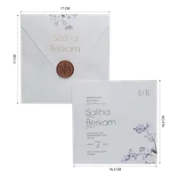 Purple Floral Wedding Invitation with Wax Seal