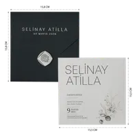 Botanical Wax Seal Black & White Wedding Invitation