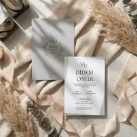 Botanical Wreath Wedding Invitation