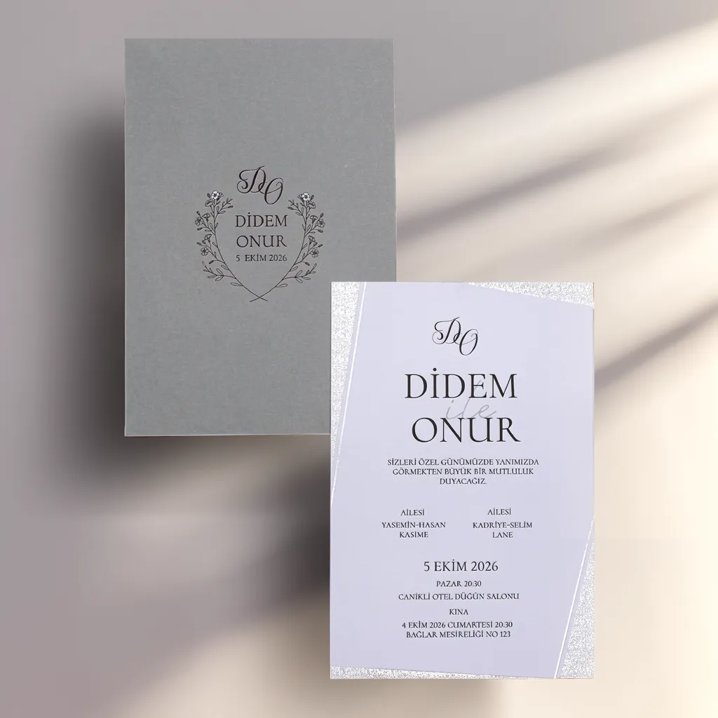 Botanical Wreath Wedding Invitation