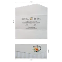 Layered Floral Wedding Invitation