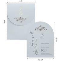 Dusty Blue Botanical Wedding Invitation