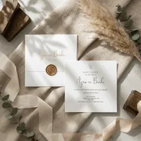 White Wax Seal Wedding Invitation