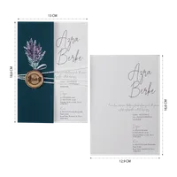 Lavender Rustic Wedding Invitation