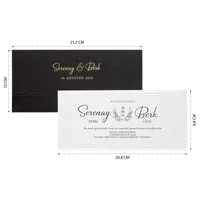 Black Gold Minimal Wedding Invitation