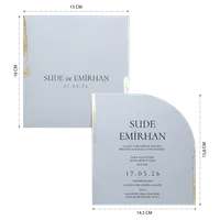 Modern Gold Accent Wedding Invitation