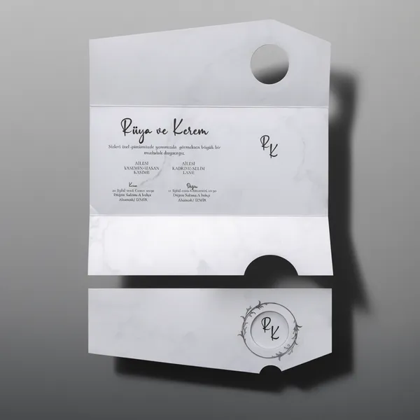 Marble Effect Wedding Invitation