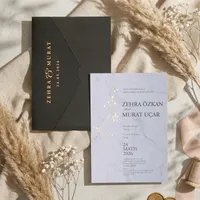 Ornate Monogram Wedding Invitation