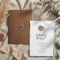 Rustic Wax Seal Wedding Invitation