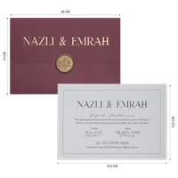 Burgundy Wax Seal Wedding Invitation